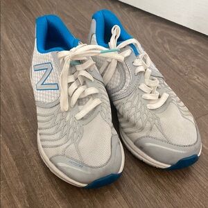 New Balance Gray and Blue Sneakers with Classic Design